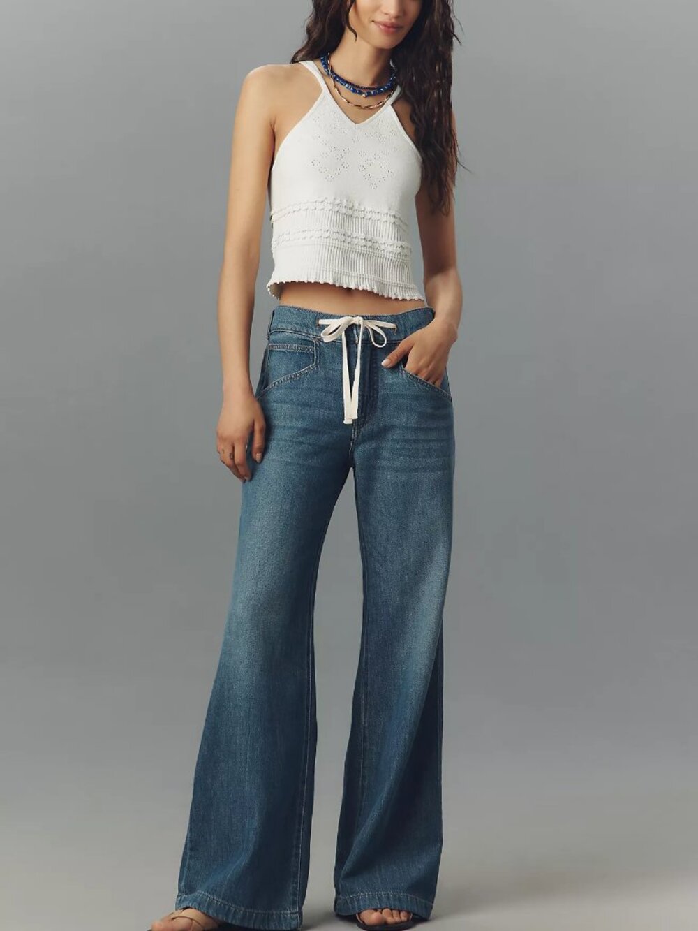 Ellis High-Rise Pull-On Flare Jeans by Pilcro